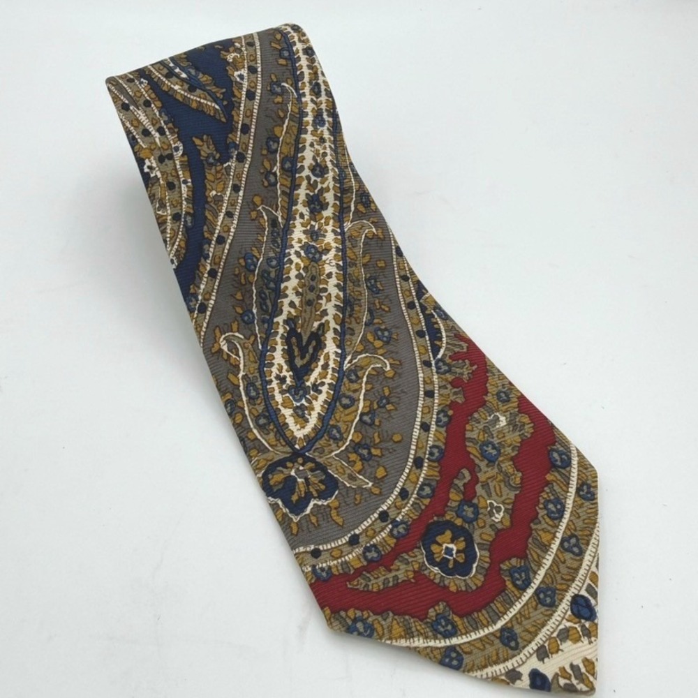 Polo by Ralph Lauren for Nordstrom Men OS Silk Paisley Hand Made Preppy Academia